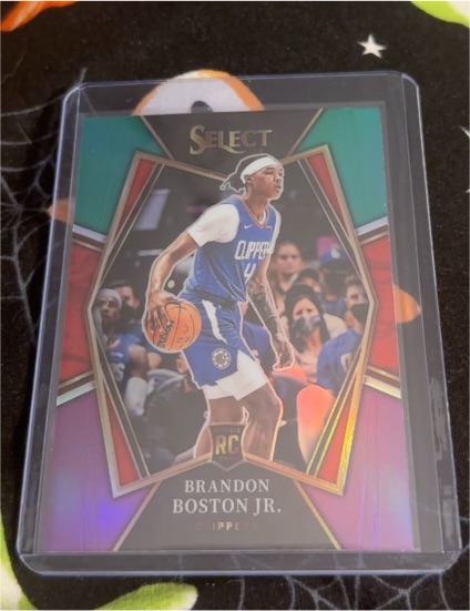 2021-22 Panini Select Premier Level Die-Cut #194 Brandon Boston Jr. — front