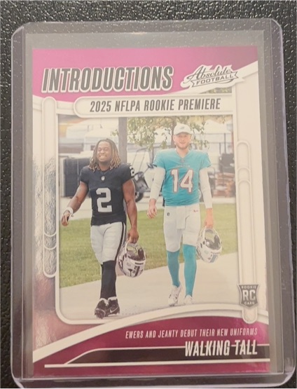 2025 Panini Absolute Introductions #I-QES Quinn Ewers, Ashton Jeanty — front