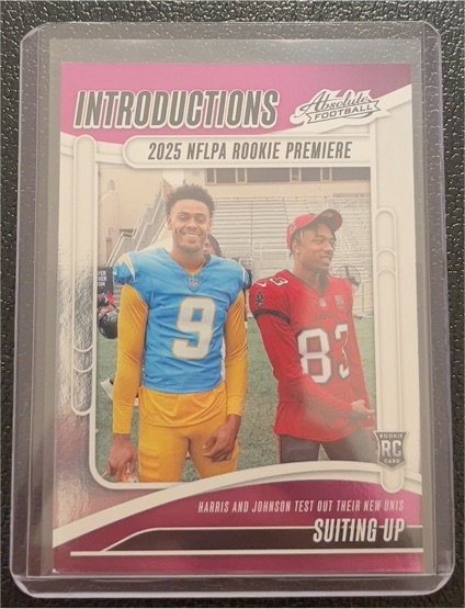 2025 Panini Absolute Introductions #I-TJN Suiting Up Tre Harris & Tez Johnson — front