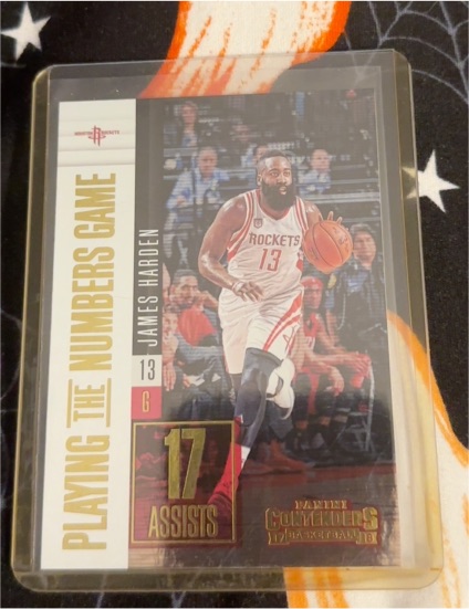 2017-18 Panini Contenders Playing the Numbers Game #9 James Harden — front