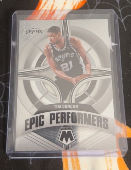 2021-22 Panini Mosaic #10 Tim Duncan Epic Performers — front