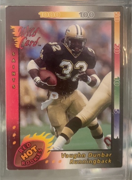 1992 Wild Card #17 Vaughn Dunbar Red Hot Rookies — front
