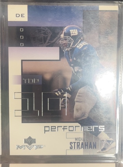 2002 Upper Deck MVP Top 10 Performers #TT-4 Michael Strahan — front