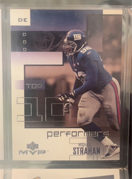 2002 Upper Deck MVP #TT-4 Michael Strahan — front