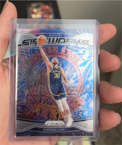 2024-25 Panini Prizm #20 Stephen Curry Fireworks — front
