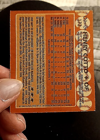 1988 Topps #766 Henry Cotto — back