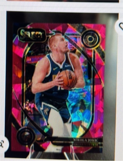 2024-25 Panini Select Nikola Jokić #8 Courtside Pink Cracked Ice Prizm — front
