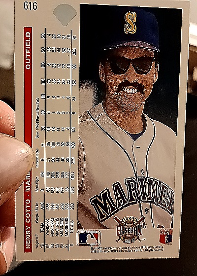 1992 Upper Deck #616 Henry Cotto — back