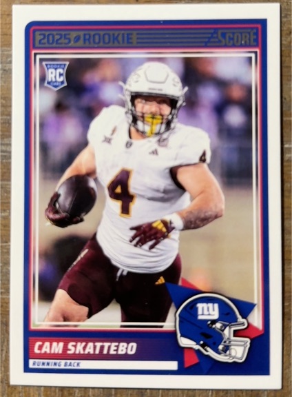 2025 Panini Score #1 Cam Skattebo — front