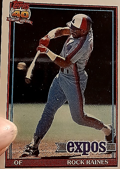 1991 Topps #360 Rock Raines — front