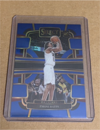 2023-24 Panini Select Concourse Blue #67 Emoni Bates Rookie Card — front
