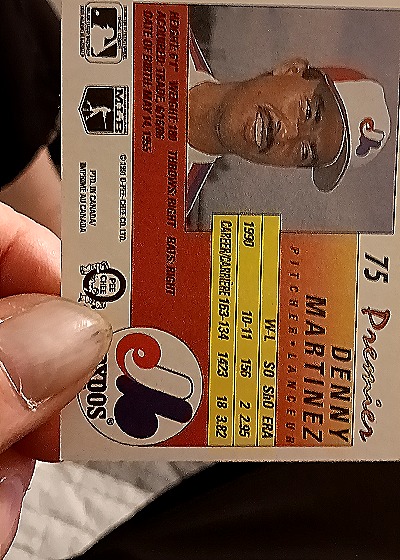1991 O-Pee-Chee Premier #75 Denny Martinez — back