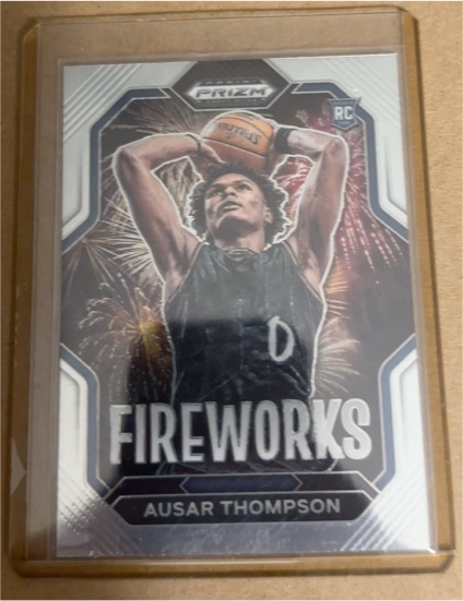 2023-24 Panini Prizm Draft Picks #12 Ausar Thompson Fireworks — front