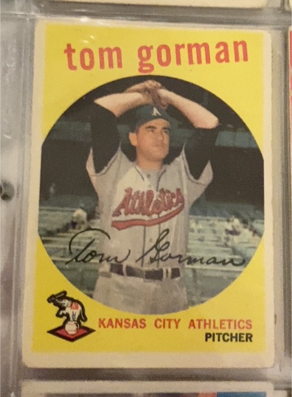 1959 Topps #449 Tom Gorman — front