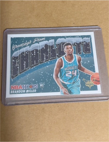 2023-24 Panini NBA Hoops #18 Brandon Miller Rookie Greetings — front