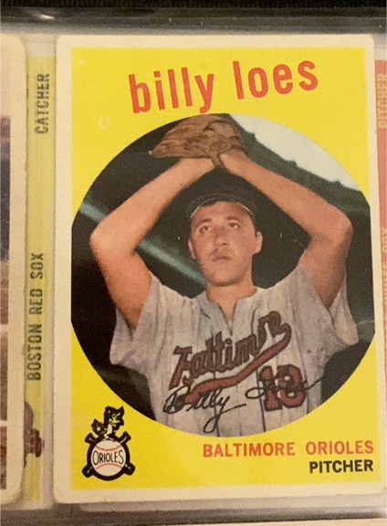 1959 Topps #336 Billy Loes — front