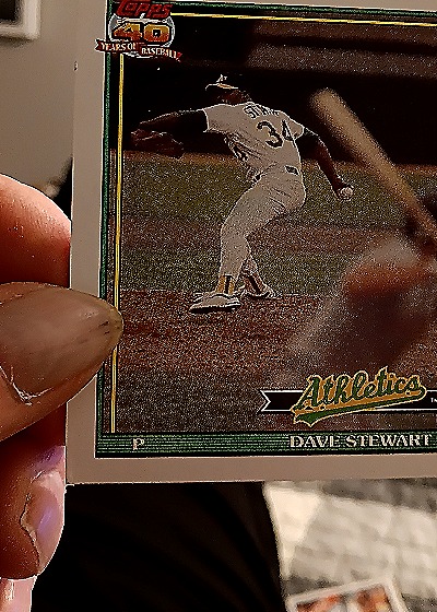 1991 Topps #580 Dave Stewart — front
