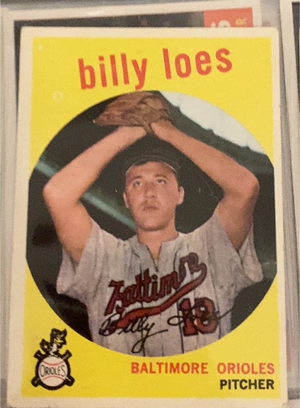 1959 Topps #336 Billy Loes — front