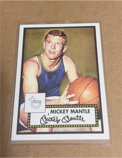 2006 Topps 1952 Style Basketball #7 Mickey Mantle — front