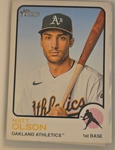 2022 Topps Heritage #48 Matt Olson — front