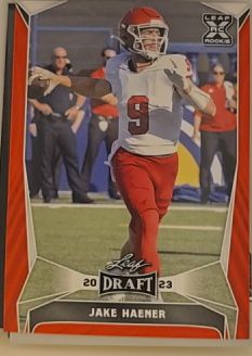 2023 Leaf Draft #51 Jake Haener — front