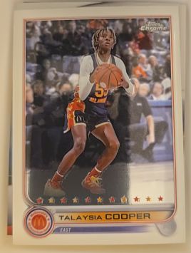 2022 Topps Chrome McDonald's All American #27 Talaysia Cooper — front