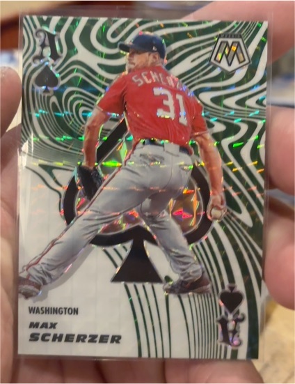 2021 Panini Mosaic Aces Green #ACE9 Max Scherzer — front