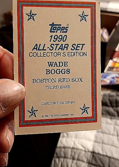 1990 Topps All-Star Set #22 Wade Boggs — back