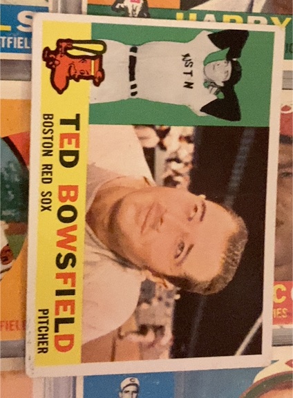 1960 Topps #382 Ted Bowsfield — front