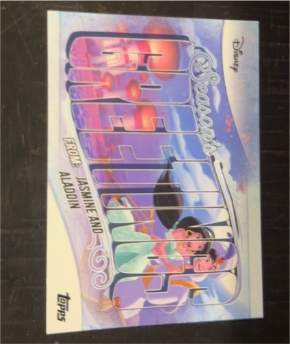 2025 Topps Disney Wonder Seasons Greetings #SG-9 Jasmine and Aladdin — front