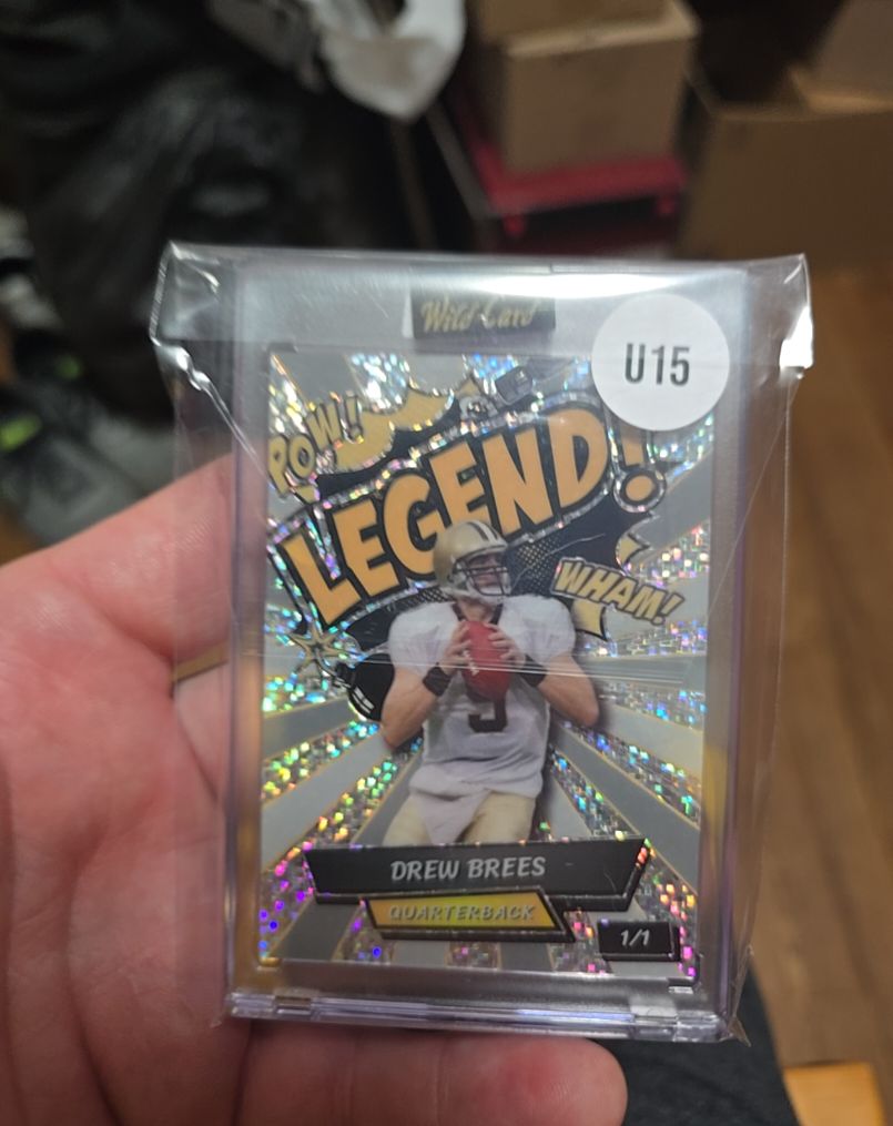 2025 Wild Card Comix #1/1 Drew Brees LEGEND — front