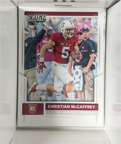 2017 Panini Score #373 Christian McCaffrey Rookie Card — front