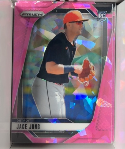 2025 Panini Prizm #240 Jace Jung Pink Ice — front