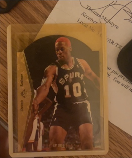 1994-95 Upper Deck SP Die-Cut #D147 Dennis Rodman — front