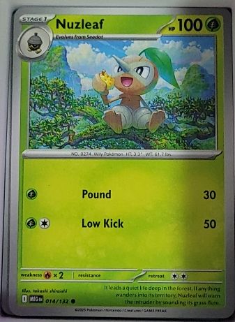 2025 Pokémon Mega Evolution #014 Nuzleaf — front