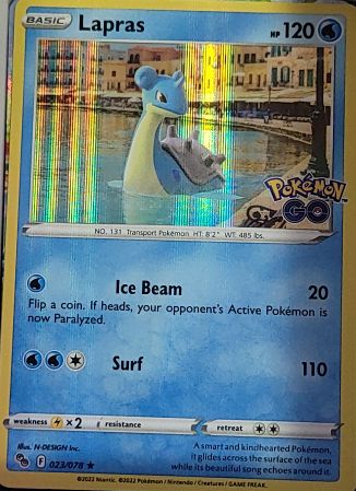 2022 Pokémon GO #023 Lapras — front