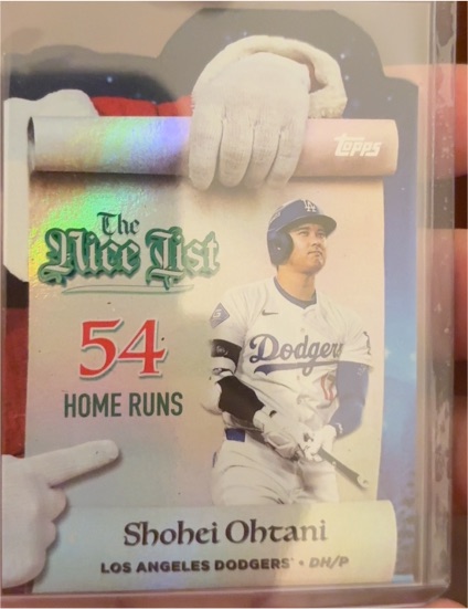 2025 Topps Holiday #MNL-1 Shohei Ohtani Making The Nice List — front