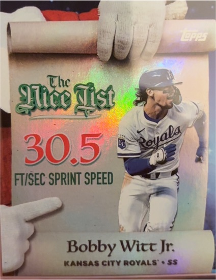 2025 Topps Holiday #MNL-21 Bobby Witt Jr. — front