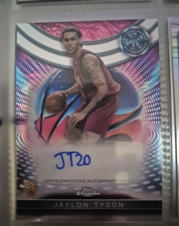 2024-25 Topps Chrome Certified Rookie Autograph Jaylon Tyson — front