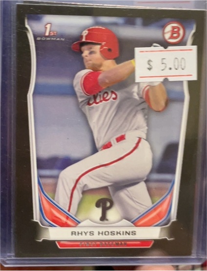 2014 Bowman Draft #DP122 Rhys Hoskins — front