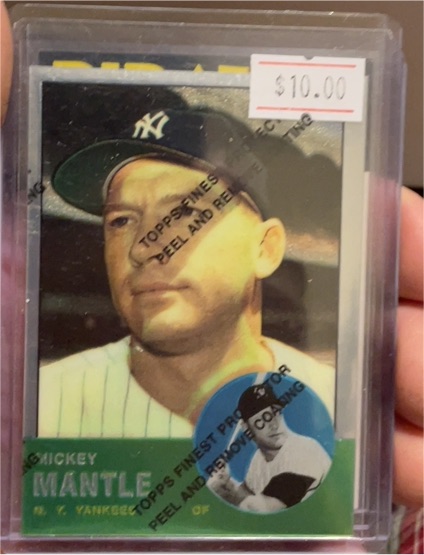 1996 Topps Finest #11 Mickey Mantle — front