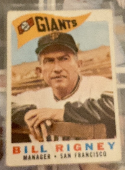1960 Topps #225 Bill Rigney — front