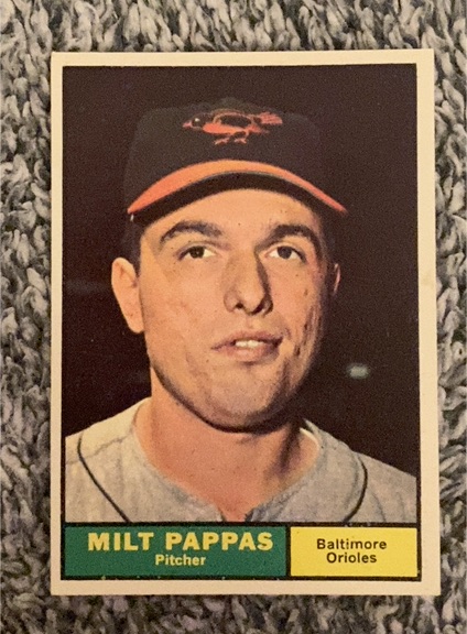 1961 Topps #295 Milt Pappas — front