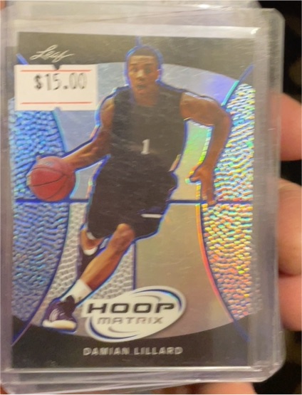 2012-13 Leaf Metal Hoop Matrix #HMDL3 Damian Lillard — front
