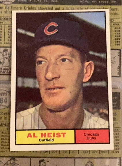1961 Topps #302 Al Heist — front