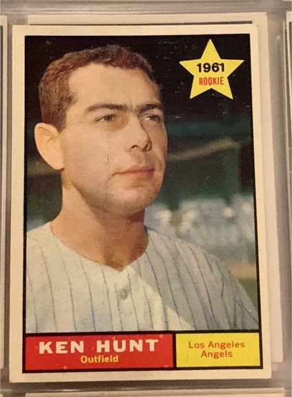 1961 Topps #156 Ken Hunt — front