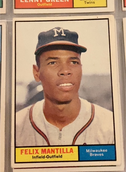 1961 Topps #164 Felix Mantilla — front