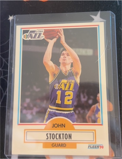 1990 Fleer #189 John Stockton — front