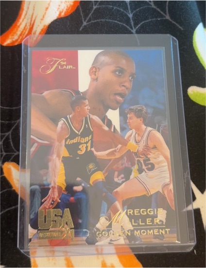 1994 Flair USA Basketball #59 Reggie Miller Golden Moment — front