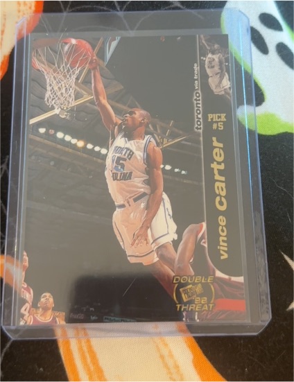 1998 Press Pass Double Threat #4 Vince Carter — front